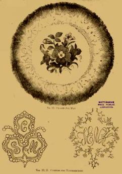 No. 19 CLARET-JUG MAT,
Nos 20. 21 CORNERS FOR HANDKERCHIEF