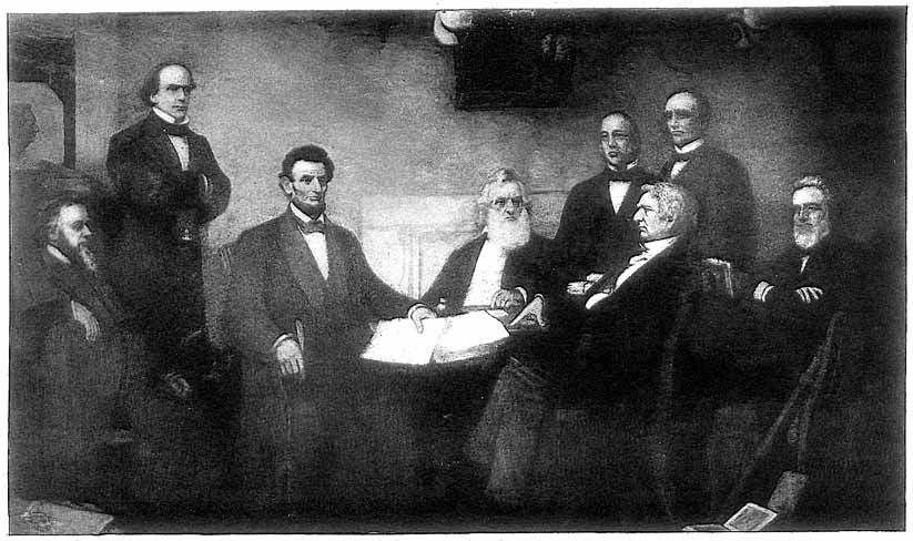 Lincoln Submitting the Emancipation Proclamation
to His Cabinet.