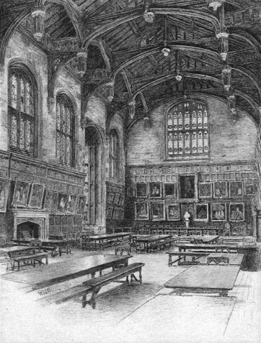 Plate XIX. Christ Church : The Hall Interior