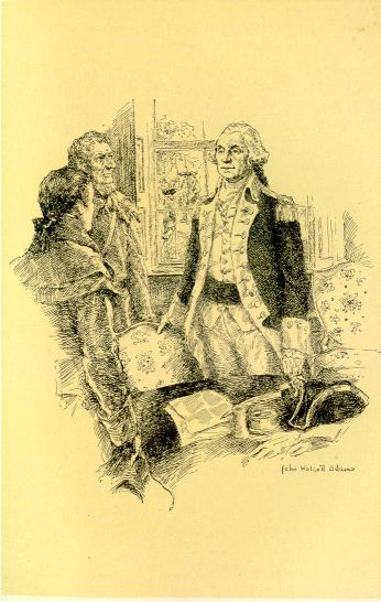 Jack Irons and Solomon Binkus with General George Washington.