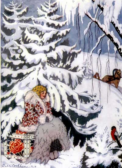 There she was, a good fur cloak about her shoulders and costly blankets round her feet. There she was, a good fur cloak about her shoulders and costly blankets
round her feet.