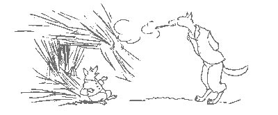 So he huffed and he puffed and he blew the house in So he huffed and he puffed and he blew the house in