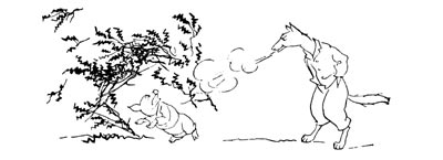 So he huffed and he puffed and he blew the house in So he huffed and he puffed and he blew the house in