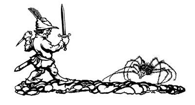 A spider one day attacked him A spider one day attacked him