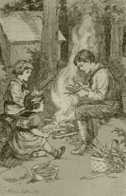 TOM BROUGHT OUT THE EARS AND STRIPPED THE GREEN HUSKS FROM THEM. TOM BROUGHT OUT THE EARS AND STRIPPED THE GREEN HUSKS FROM THEM.