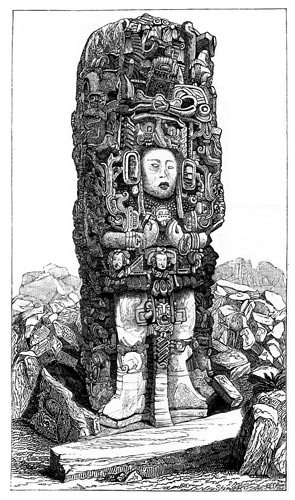 Fig. 49.&mdash;Statue at Copan.