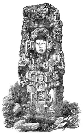 Fig. 50.&mdash;Statue at Copan.