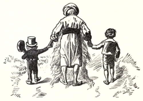 "HE GAVE ONE HAND TO DAVY AND THE OTHER TO THE
GOBLIN."