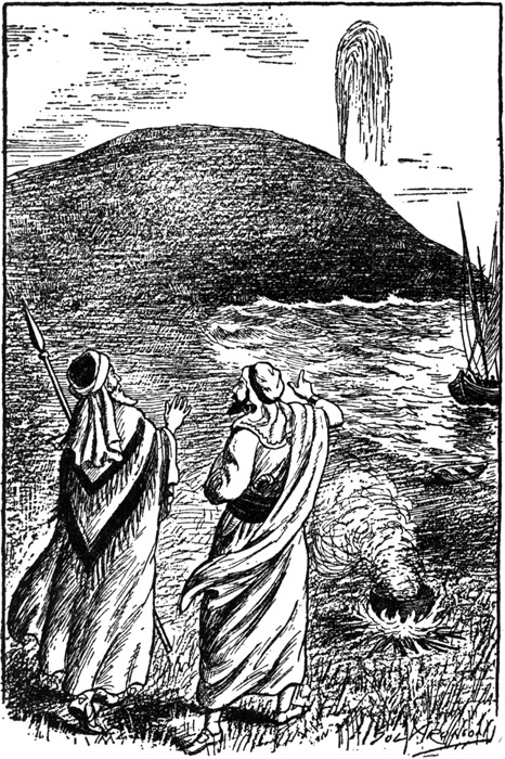 They saw the land rise up like a huge mountain