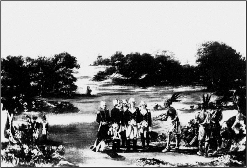 General Anthony Wayne and Little Turtle at Greenville.