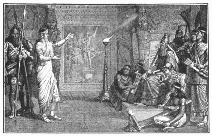 Daniel Interpreting The Dream. "There is a God in heaven that revealeth secrets." Dan. 2:28. Illustration.