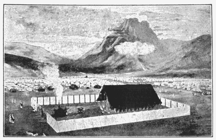 The Tabernacle In The Wilderness. "Which was a figure for the time then present." Heb. 9:9. Illustration.