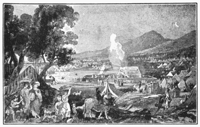 Bringing Gifts To The Feast. "Bring an offering, and come into His courts." Ps. 96:8. Illustration.