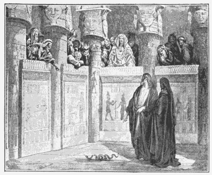 Moses And Aaron Before Pharaoh. "Let us lay aside ... the sin which doth so easily beset us." Heb. 12:1. Illustration.