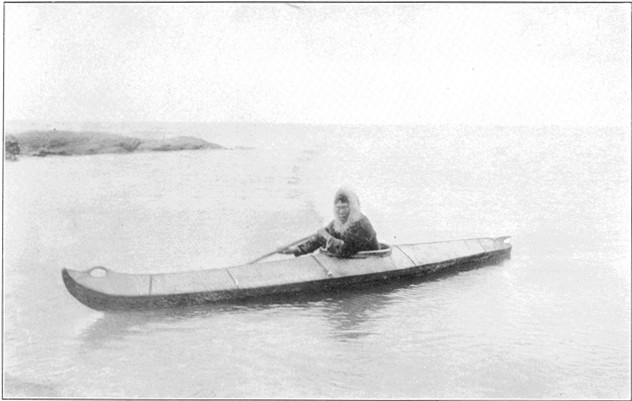 Copyright by E. A. Hegg, Juneau

Eskimo in Bidarka