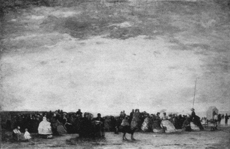 The Beach at Trouville. Eugene Boudin, 1824-1898 The Beach at Trouville. Eugene Boudin, 1824-1898