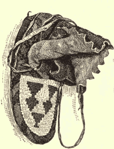 Blackfoot Moccasin. (From Original in Peabody Museum.) Illustration.