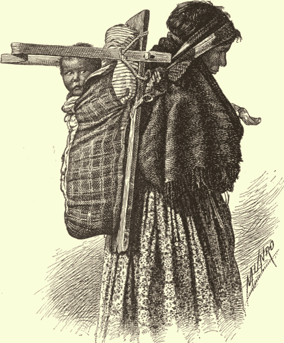 Cree Squaw and Papoose. (From Photograph.) Illustration.