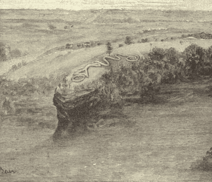 Great Serpent Mound: Ohio. (From The Century Magazine.) Illustration.
