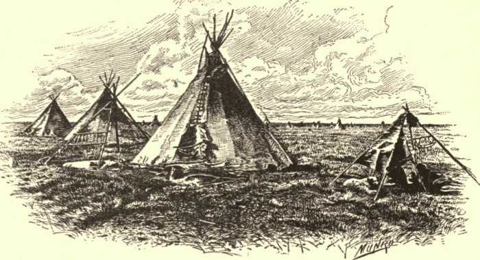 Skin Tents. (From Photograph.) Illustration.