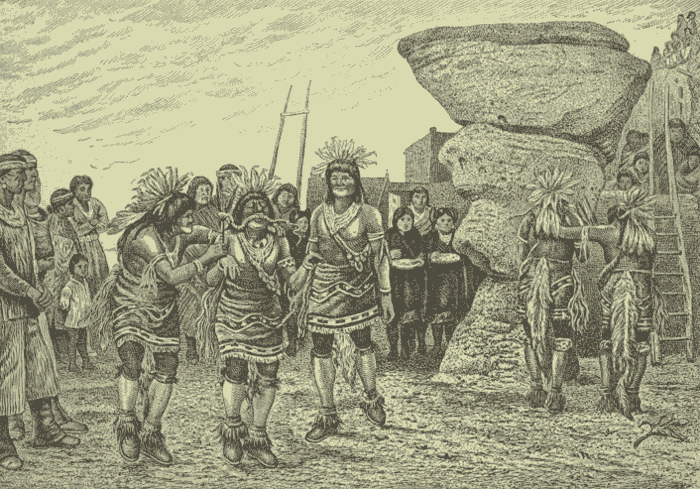 Moki Snake Dance. (After Fewkes.) Illustration.