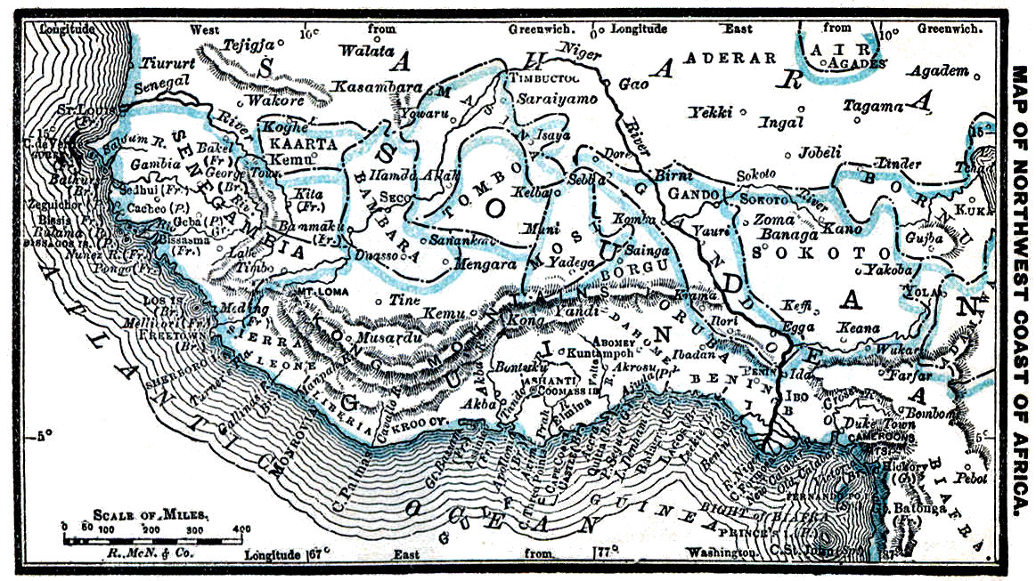 Map of Northwest Coast of Africa