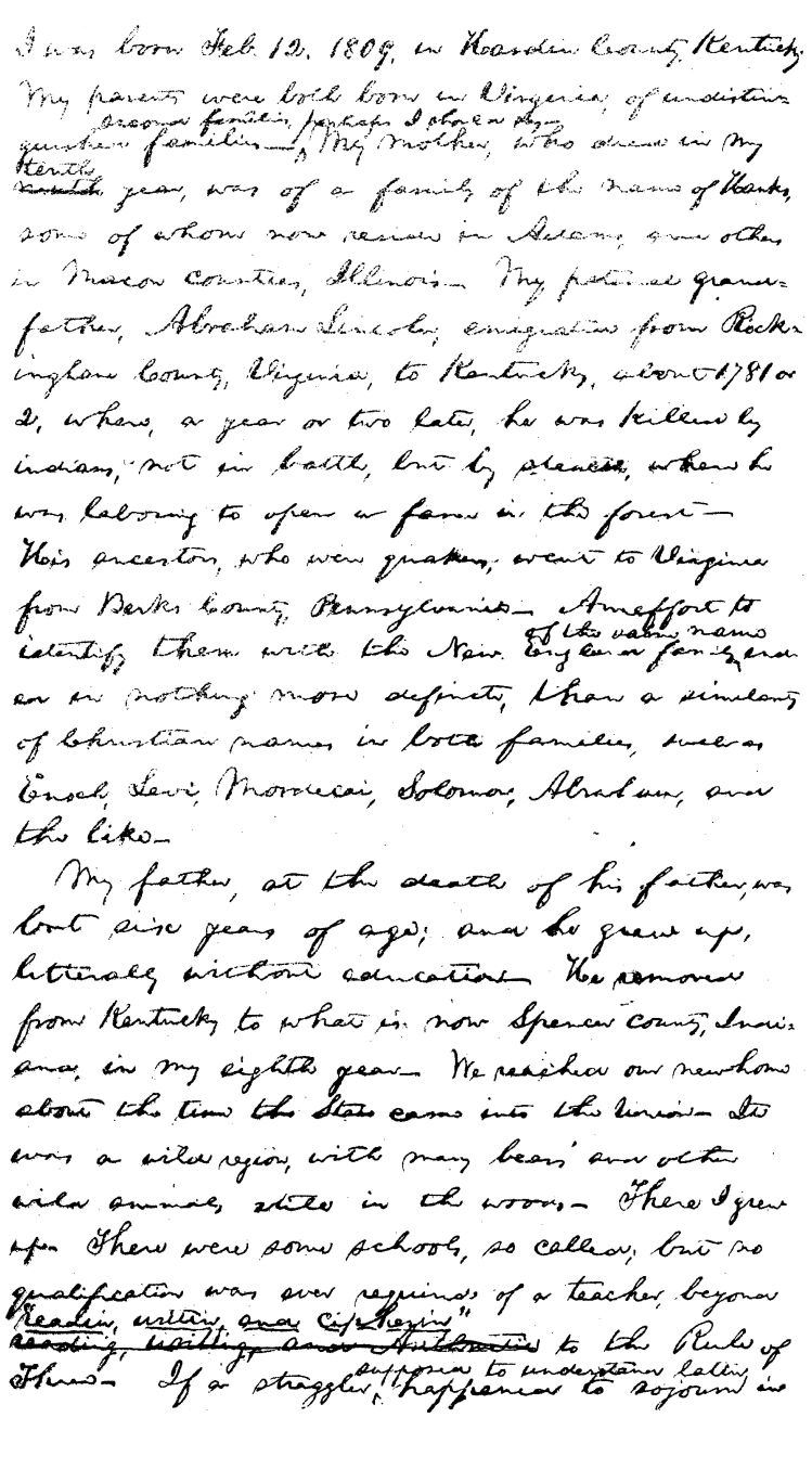 Facsimile of Autobiography1 588