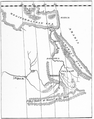 MAP of the NILE BASIN. 1819. A.D. MAP of the NILE BASIN. 1819. A.D.