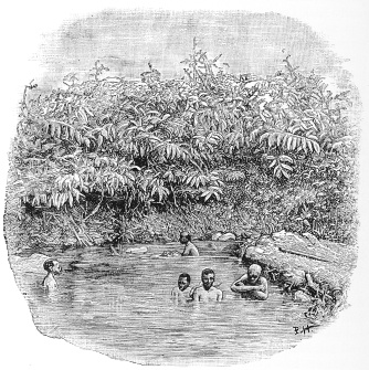 A HOT SPRING, MTAGATA. (From a Photograph.) A HOT SPRING, MTAGATA. (From a Photograph.)