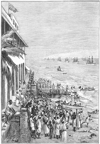 THE RELIEF EXPEDITION RETURNING TO ZANZIBAR. THE RELIEF EXPEDITION RETURNING TO ZANZIBAR.