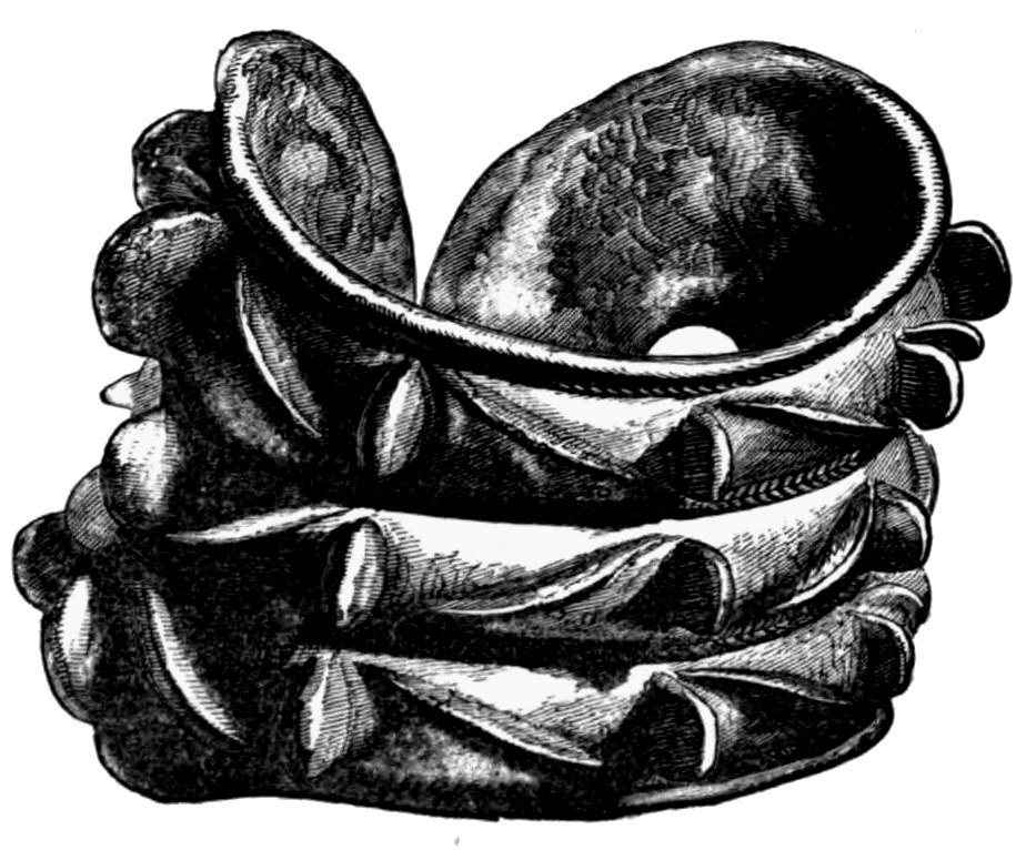 Fig. 119.—Bronze Armlet found at Auchenbadie, Banffshire. Back view (6½ inches in diameter).