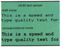 Epson HS-80 text sample
