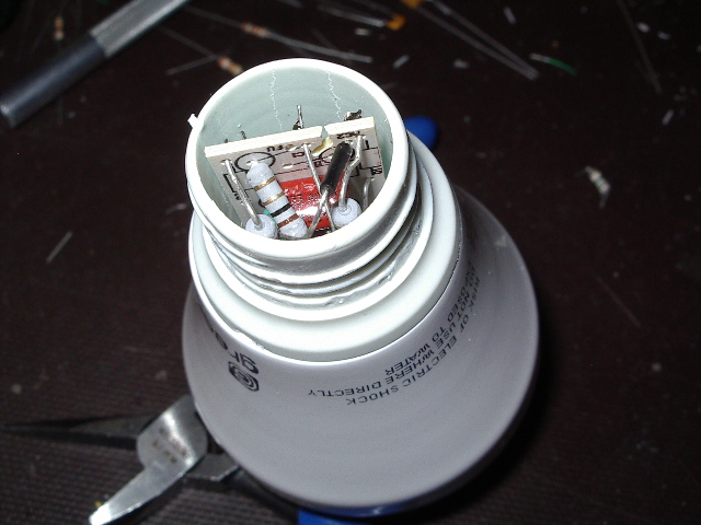 LED bulb with screw base removed LED bulb with screw base removed